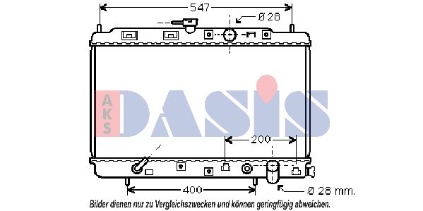 AKS DASIS radiatorius, variklio aušinimas 100018N